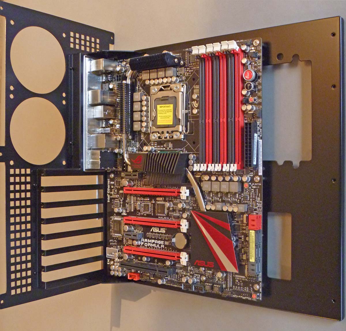 Internal parts of custom built computer